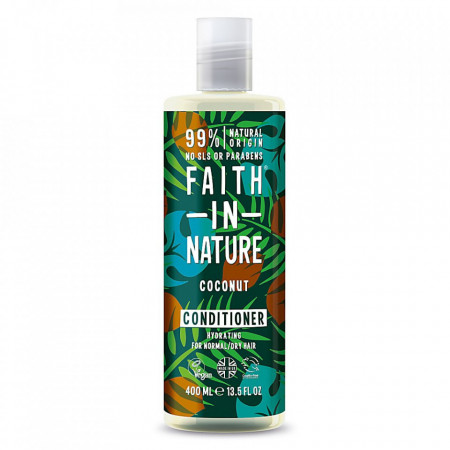 Balsam natural hidratant cu cocos, pentru par normal sau uscat, Faith in Nature, 400 ml