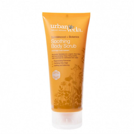 Exfoliant hidratant pentru corp cu extract de lemn de santal organic, Soothing - Urban Veda, 200 ml