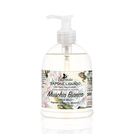 Sapun lichid vegetal hidratant cu mosc alb si ulei de Jojoba, Florinda, 500 ml La Dispensa