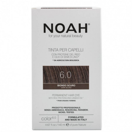 Vopsea de par naturala, Blond inchis, 6.0,Noah, 140 ml