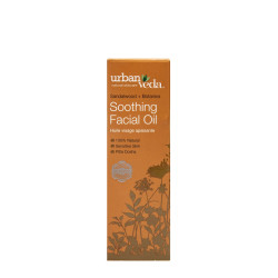 Ulei facial cu extract de lemn de santal organic - ten sensibil, Soothing - Urban Veda, 30 ml