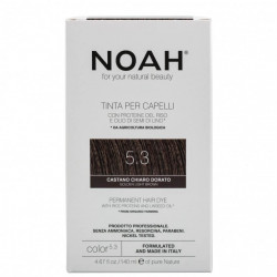 Vopsea de par naturala, Saten auriu deschis, 5.3, Noah, 140 ml