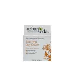 Crema de zi hidratanta cu extract de lemn de santal organic - ten sensibil, Soothing - Urban Veda, 50 ml
