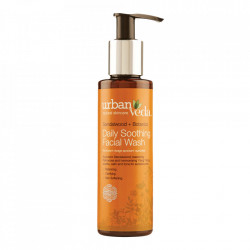 Gel de curatare pentru fata cu extract de lemn de santal organic - ten sensibil, Soothing - Urban Veda, 150 ml