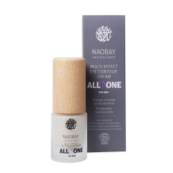 Crema contur de ochi BIO revitalizanta cu acid hialuronic pentru barbati, All In One, Naobay, 15 ml