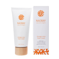 Crema hidratanta BIO pentru picioare cu extracte de unt de Shea si portocale, Orange Juice, Naobay, 100 ml