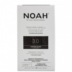 Vopsea de par naturala, Saten inchis, 3.0, Noah, 140 ml