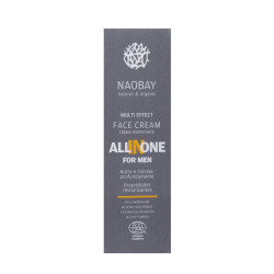 Crema de fata pentru barbati BIO hidratanta si antioxidanta cu acid hialuronic, All In One, Naobay, 50 ml