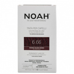 Vopsea de par naturala, Blond roscat inchis, 6.66, Noah, 140 ml