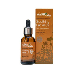 Ulei facial cu extract de lemn de santal organic - ten sensibil, Soothing - Urban Veda, 30 ml