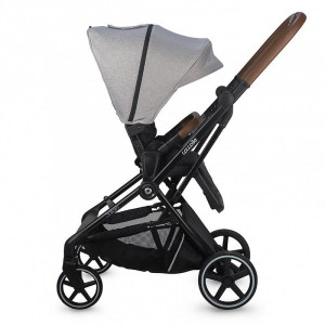 Carucior modular 2in1 Coccolle Saliara Greystone+Cos auto 0-13 kg gb Idan Satin Black