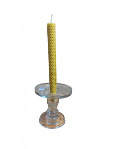 Suport transparent cu lumanare de Paste, 13 cm