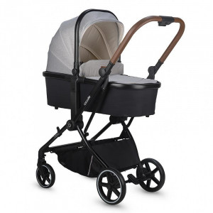 Carucior modular 2in1 Coccolle Saliara Greystone+Cos auto 0-13 kg gb Idan Silver Fox Grey