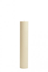 Lumanare ceara naturala de albine ALB LAPTE, model fagure 30/5,5cm