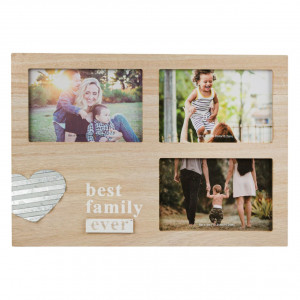 Rama foto, 3 cadre, pentru birou, Best Family Ever, 34 x 24 cm