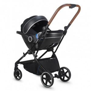 Carucior modular 2in1 Coccolle Saliara Cabernet+Cos auto 0-13 kg gb Idan Silver Fox Grey