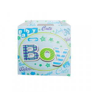 Cutie cadou trusou botez, baby Boy, 26x28 cm
