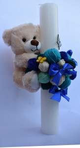 Lumanare de botez parafina Eric Bear
