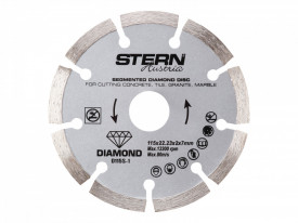 Disc diamantat D115S Stern, taiere uscata, 115 mm