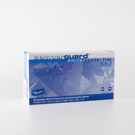 Set 100 bucati Manusi Medicale Nitril Semperguard Sapphire Nepudrate Marimea S