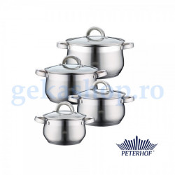 SET CRATITE INOX CU CAPAC 8 PIESE PH-15760