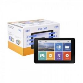 Sistem de navigatie portabil PNI T500, diagonala 5", 800 MHz, 256M DDR3, 8GB memorie interna, FM transmitter