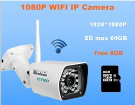 Camera IP 1080p Full HD, 2MP, sony cmos Wifi, P2P, slot de card 64GB, Wireles, ONVIF