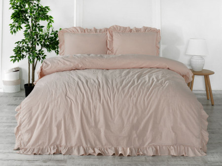 Lenjerie de pat CAMELLO ROSES/160x200(P) STONEWASHED