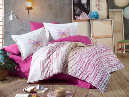 Lenjerie de pat ELDORA FUCHSIA 200x220 Hobby