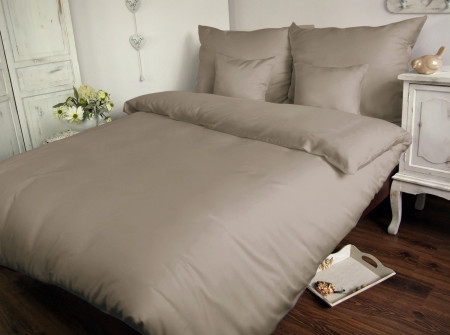 Lenjerie de pat bumbac satinat DARK BEIGE 041/200x220
