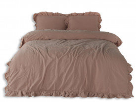 Lenjerie de pat CAMEO BROWN/160x200(P) STONEWASHED