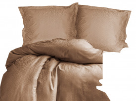Lenjerii bumbac saten MONTE BEIGE/220x200 LUXURY PREMIUM