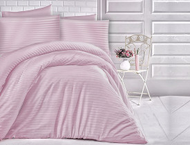 Satin Lenjerie de pat CIZGILI LILA/180x200 EXCLUSIVE