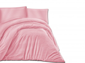 Satin Lenjerie de pat CIZGILI PINK/200x220 EXCLUSIVE