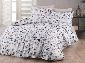 Satin Lenjerie de pat VIOLA GREY/200x220 EXCLUSIVE