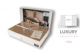 Lenjerii bumbac saten MONTE BEIGE/220x200 LUXURY PREMIUM