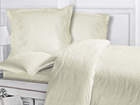 Lenjerii bumbac saten MONTE ECRU/220x200 LUXURY PREMIUM