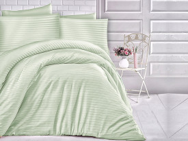 Satin Lenjerie de pat CIZGILI MINT/180x200 EXCLUSIVE