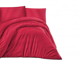 Satin Lenjerie de pat CIZGILI RED/200x220 EXCLUSIVE