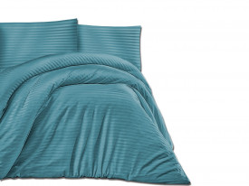 Satin Lenjerie de pat CIZGILI TURQUOISE/180x200 EXCLUSIVE