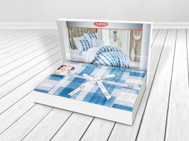 Lenjerie de pat DEBORA BLUE 200x220 Hobby