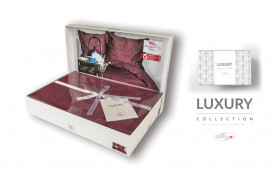 Lenjerii bumbac saten BOTILO CLARET/220x200 LUXURY PREMIUM