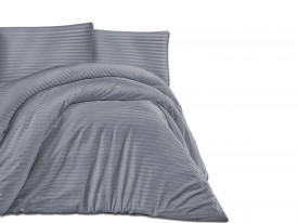 Satin Lenjerie de pat CIZGILI ANTHRACITE/200x220 EXCLUSIVE