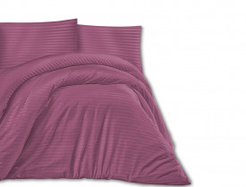 Satin Lenjerie de pat CIZGILI ROSE/200x220 EXCLUSIVE