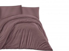 Satin Lenjerie de pat CIZGILI BROWN/180x200 EXCLUSIVE