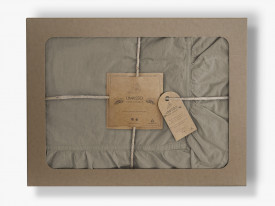 Lenjerie de pat OXFORDTAN/200x220(P) STONEWASHED