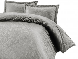 Lenjerii bumbac saten SAL LIGHT GREY/160x200 LUXURY PREMIUM