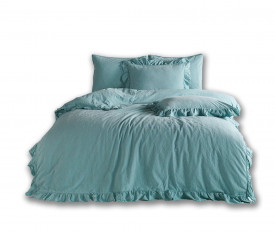 Lenjerie de pat MINERAL BLUE/200x220(P) STONEWASHED