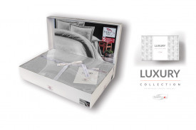 Lenjerii bumbac saten SAL LIGHT GREY/160x200 LUXURY PREMIUM