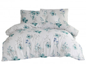 Satin Lenjerie de pat BLOMSTER MINT/200x220 EXCLUSIVE